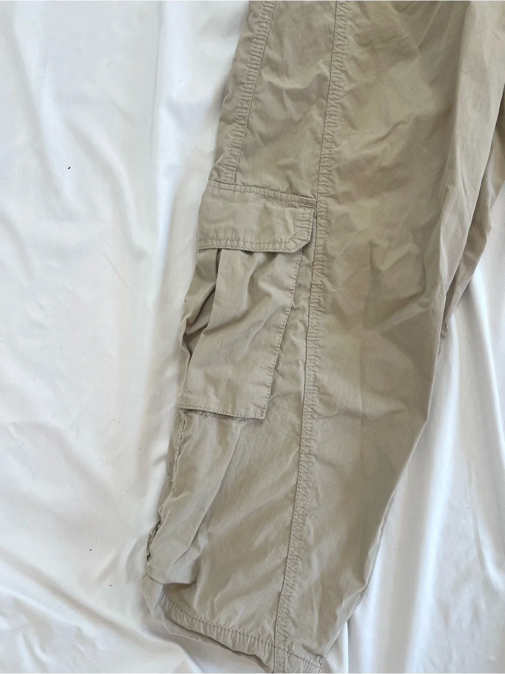 Free People FP Movement Mesmerize Me Clay Taupe Khaki Barrel Leg Cargo Pants